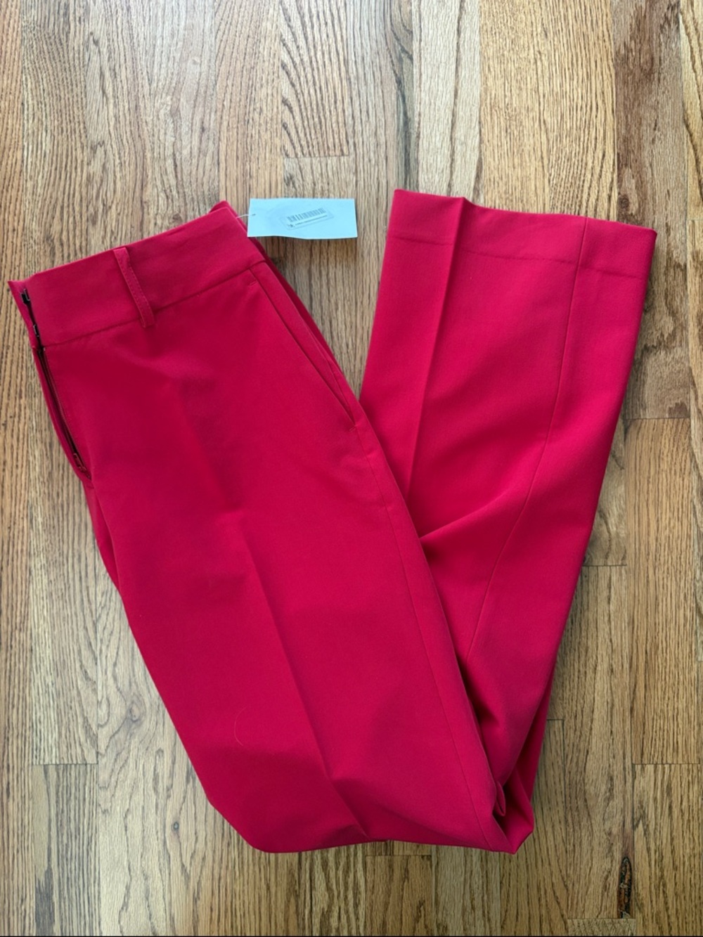 Tommy Hilfiger Red Tailored Straight-Leg Dress Pants